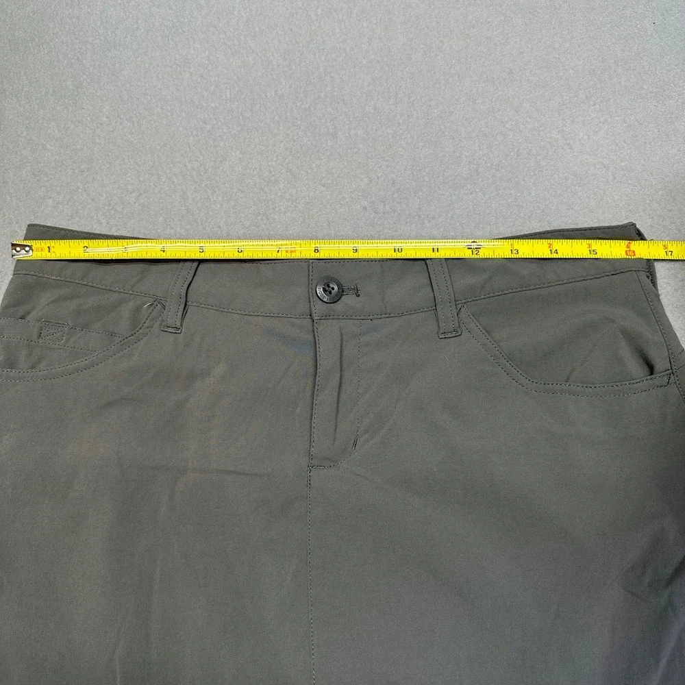 Eddie Bauer‎ First Ascent Womens 4 Gray Olive Green Hiking Outdoor Skort Stretch